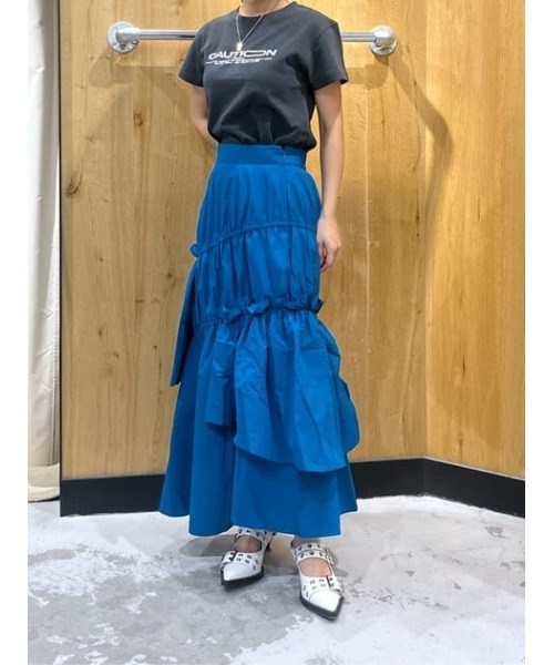 SLY（スライ） ロング スカート 夏 ASYMMETRY FRILL SK アシンメトリー