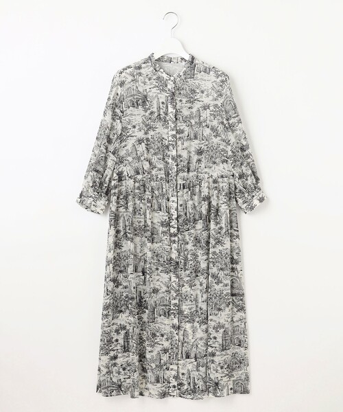 自由区（ジユウク） ワンピース ランドスケーププリント ワンピース