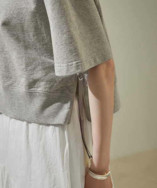 SALON adam et rope' tシャツ 「WEB限定」サイドジップハーフ