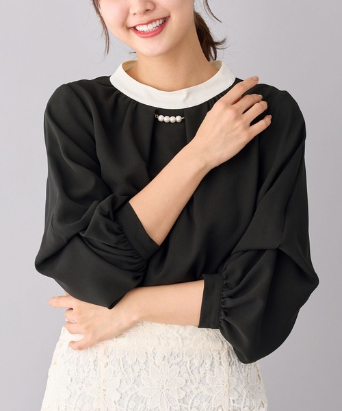 マルチサイズ ブラウス シャツ メタルポイントボウタイブラウス レディース メタルポイントボウタイブラウス（シャツ/ブラウス）｜NATURAL