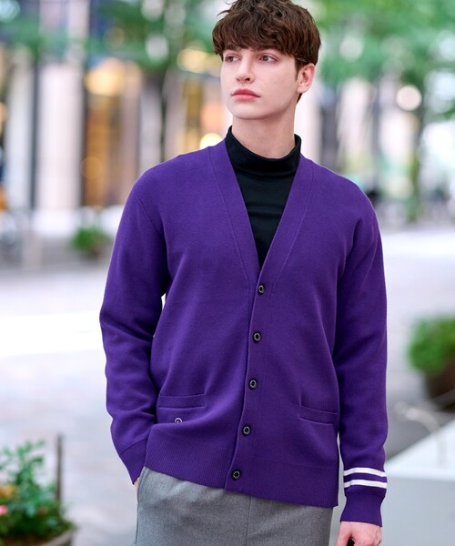 新品　グレー コットンカシミヤカーディガン ウォッシャブルコットンカシミヤ混カーディガン（カーディガン/ボレロ