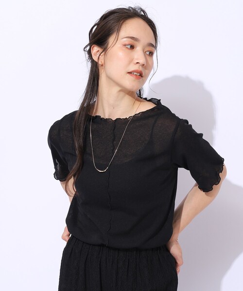 Cutie Blonde tシャツ 「レイヤードスタイルに」 シアー感を楽しむ