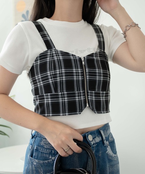 WEGO（ウィゴー） キャミソール WEGO/ジップビスチェ : ZOZOTOWN Yahoo