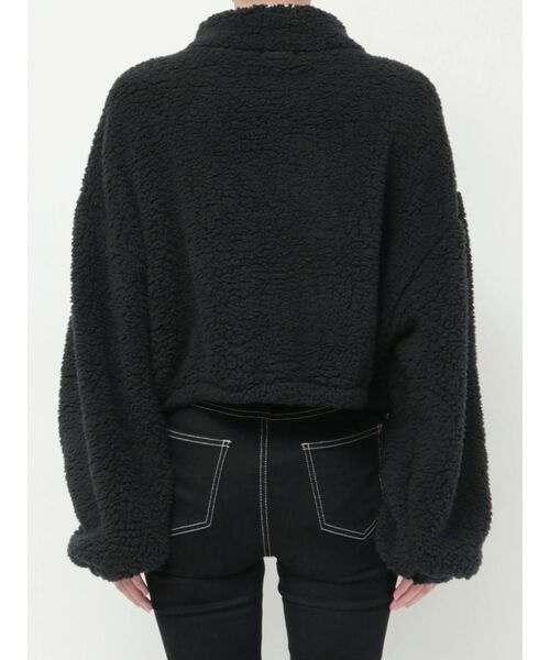 GYDA パーカー PAZハーフZIPボアショートトップス レディース