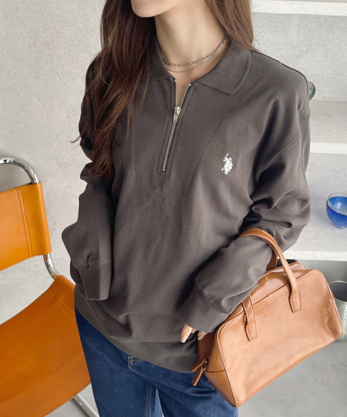 U.S. POLO ASSN. トレーナー スウェット Ada.別注 長袖 ハーフ