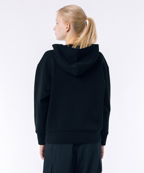 スタイリッシュな【LACOSTE】ダブルフェイス パーカー 24SS新作 LACOSTE パーカー ブランドネームロゴステッチ クロップド丈