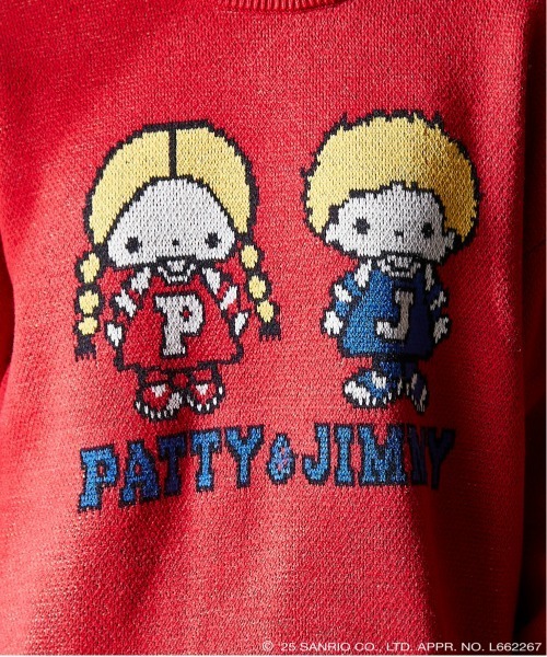 PATTY & JIMMY 長袖セーター グレー 5Lサイズ sanrio（サンリオ）の「パティ＆ジミー/ジャガードニットプル