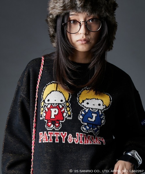 sanrio ニット セーター パティ＆ジミー/ジャガードニットプル