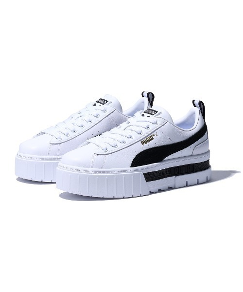 PUMA LEATHER MAYZE WNS プーマ レザー メイズ ホワイト PUMA スニーカー MAYZE LEATHER WNS（プーマ メイズ レザー