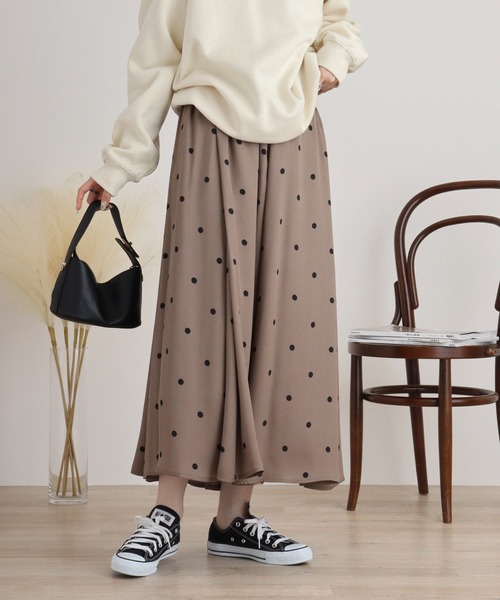 EGLANTINE スカート Eglantine ドット柄スカート セットアップ可能  