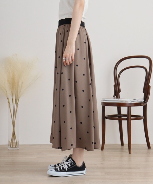 EGLANTINE スカート Eglantine ドット柄スカート セットアップ可能  