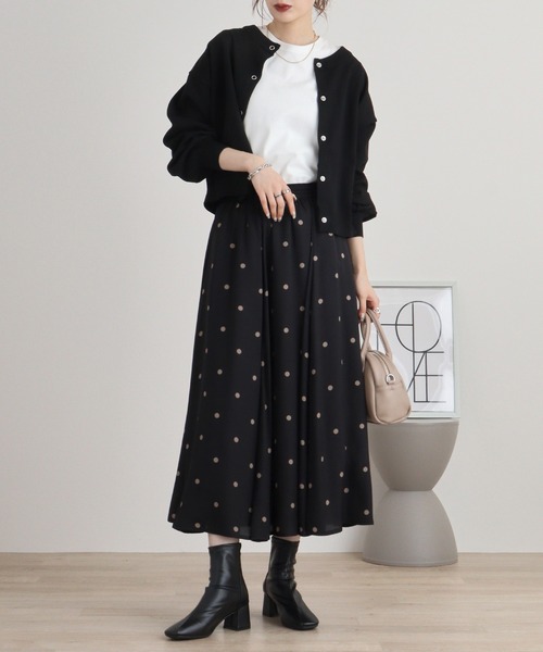 EGLANTINE スカート Eglantine ドット柄スカート セットアップ可能  