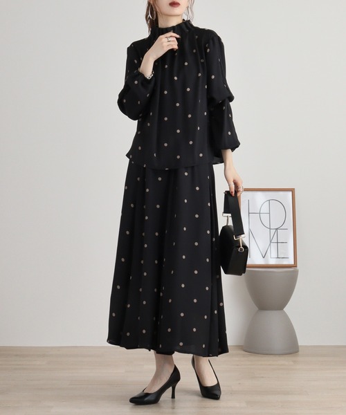 EGLANTINE スカート Eglantine ドット柄スカート セットアップ