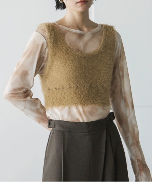 ベスト ジレ フェザーヤーン ニットビスチェ レディース : ZOZOTOWN