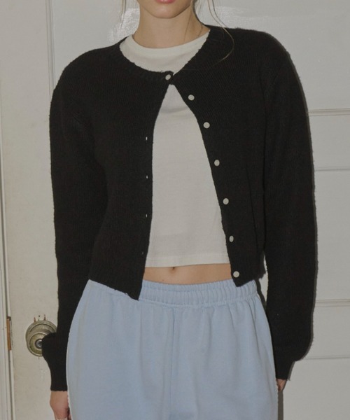 GIUNON ロングスリーブリブカーディガン GIUNON（ジウノン）の「long sleeve rib cardigan / ロング