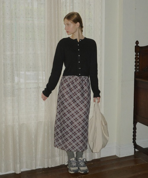 GIUNON ロングスリーブニットカーディガン GIUNON カーディガン long sleeve knit cardigan / ロング