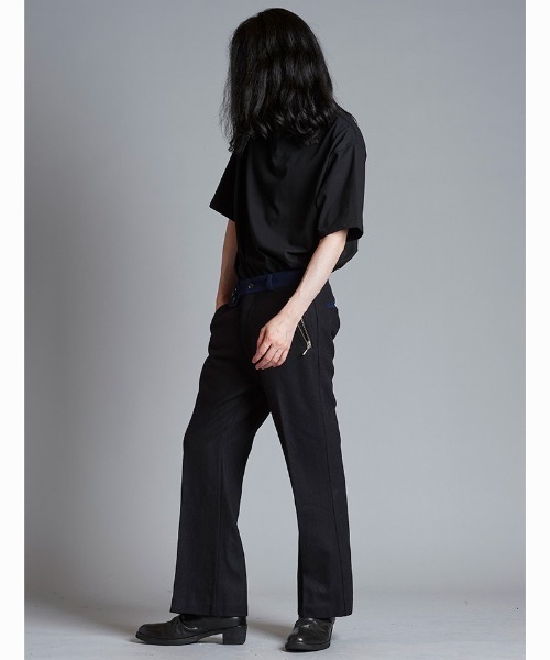 NO ID.（ノーアイディー） パンツ mp12907- ワイドレッグZIPトラウザー