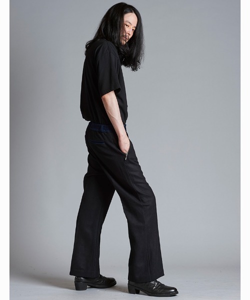 NO ID.（ノーアイディー） パンツ mp12907- ワイドレッグZIPトラウザー