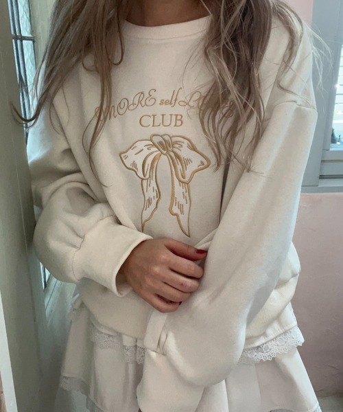 MORE self LOVE トレーナー スウェット 裏起毛 MORE self LOVE CLUB