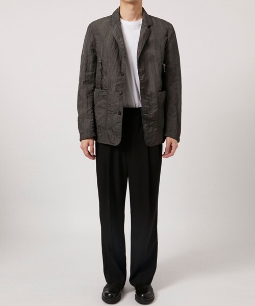 ジャケット テーラードジャケット 「NULABEL/ニューレーベル」GARMENT DYED NYLON BLAZER メンズの画像