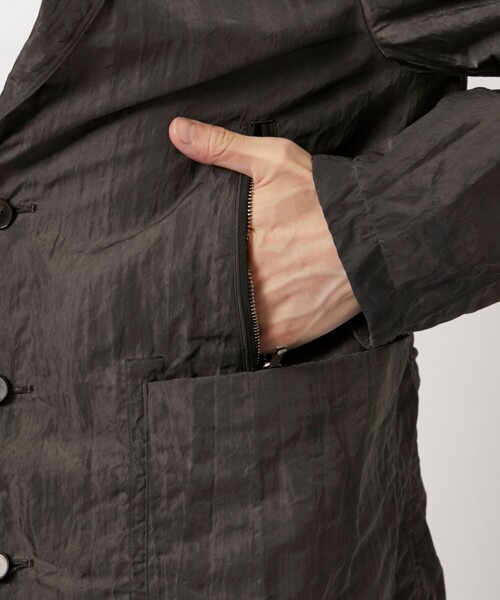 ジャケット テーラードジャケット 「NULABEL/ニューレーベル」GARMENT DYED NYLON BLAZER メンズの画像