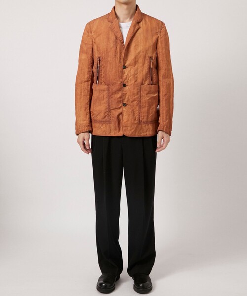 ジャケット テーラードジャケット 「NULABEL/ニューレーベル」GARMENT DYED NYLON BLAZER メンズの画像