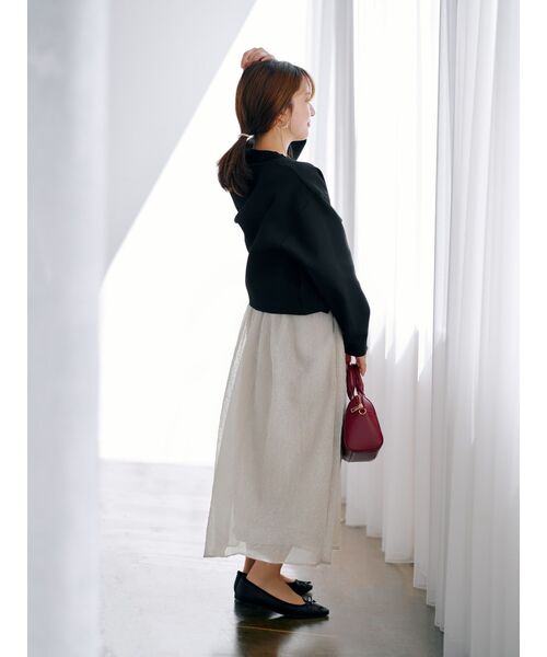 完売品 新品未使用 定価1.2万円 COHINA エンボスタックフレアスカート エンボスタックフレアスカート-short & regular | 小柄・低身長女性