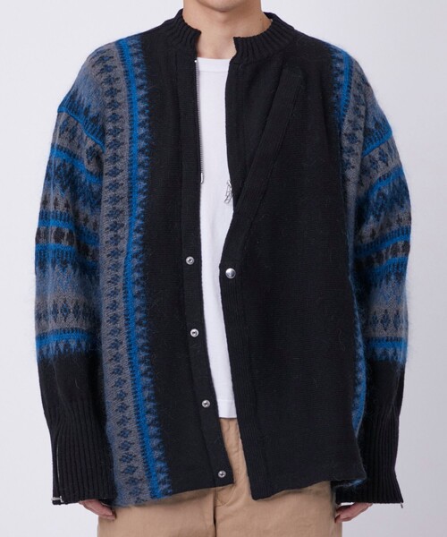 Tamme（タム） セーター ニット 「TAMME/タム」FAIR ISLE FRONT SLIT