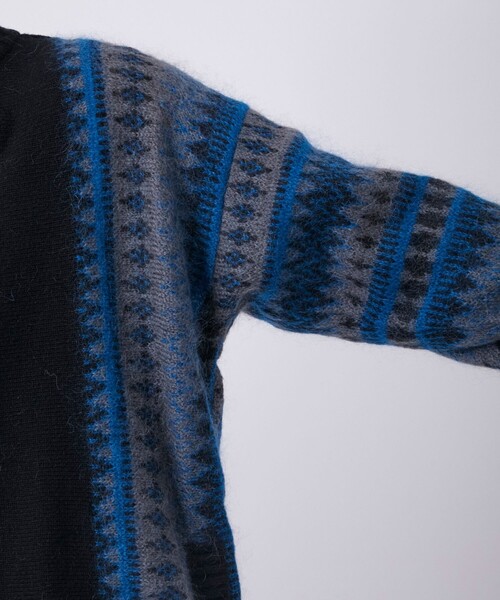 セーター ニット 「TAMME/タム」FAIR ISLE FRONT SLIT KNIT メンズの画像