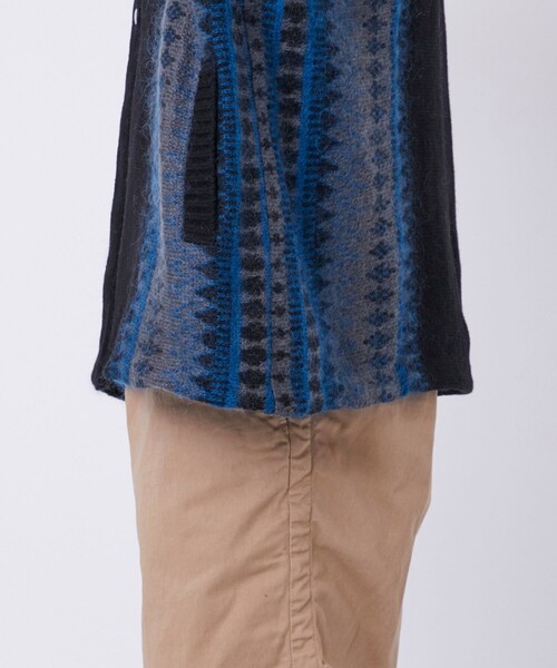 セーター ニット 「TAMME/タム」FAIR ISLE FRONT SLIT KNIT メンズの画像