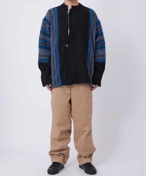 Tamme（タム） セーター ニット 「TAMME/タム」FAIR ISLE FRONT SLIT