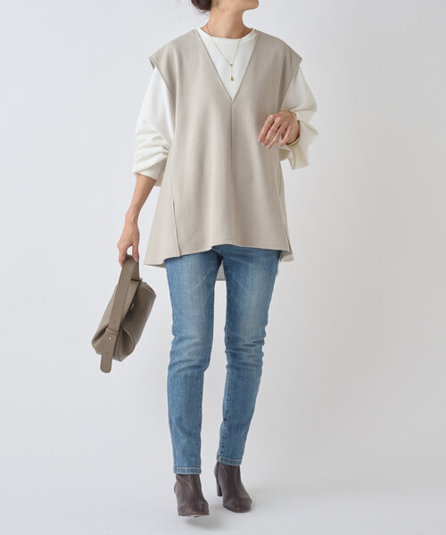 【美品】BEARDSLEY ブークレフレアーベスト Fサイズ BEARDSLEY｜ブークレフレアーベスト | Rakuten Fashion(楽天