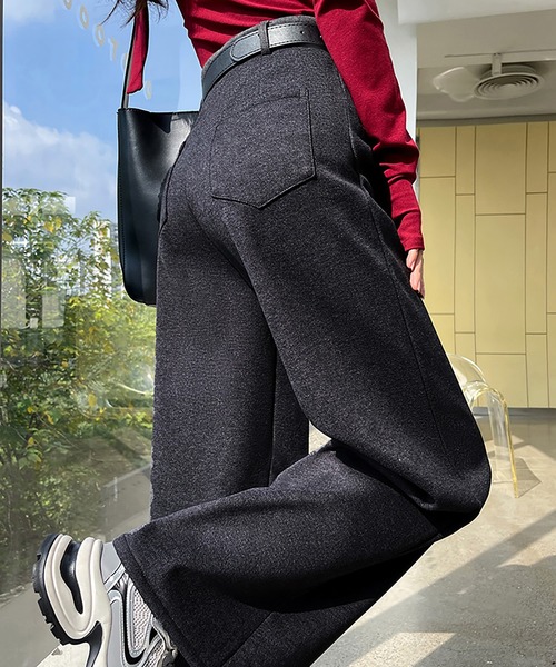 スラックス パンツ 裏起毛パンツ レディース : ZOZOTOWN Yahoo!店