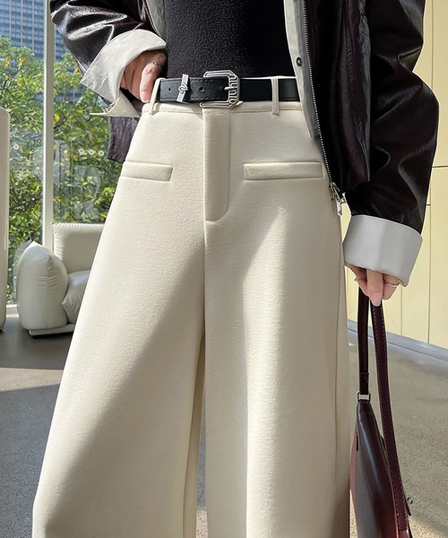 スラックス パンツ 裏起毛パンツ レディース : ZOZOTOWN Yahoo!店