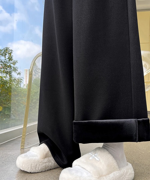 スラックス パンツ 裏起毛パンツ レディース : ZOZOTOWN Yahoo!店