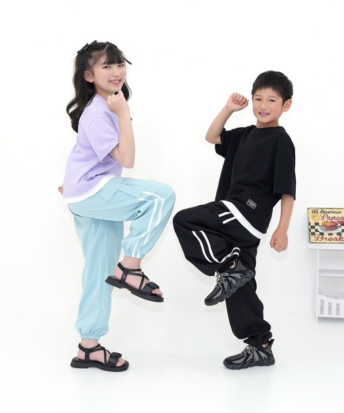 Bee des Bee パンツ ダブルライン カーゴパンツ キッズ 子供服 男の子