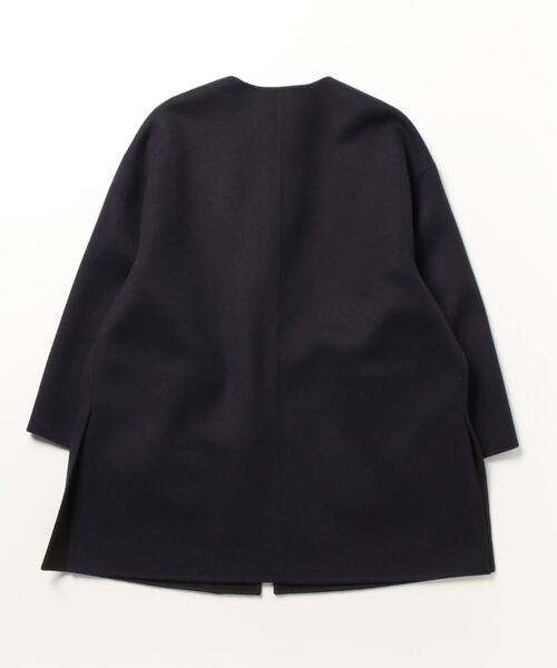 美品　UNITED ARROWS ノーカラーコート 36 UNITED ARROWS（ユナイテッドアローズ） ノーカラーコート 36 グレー
