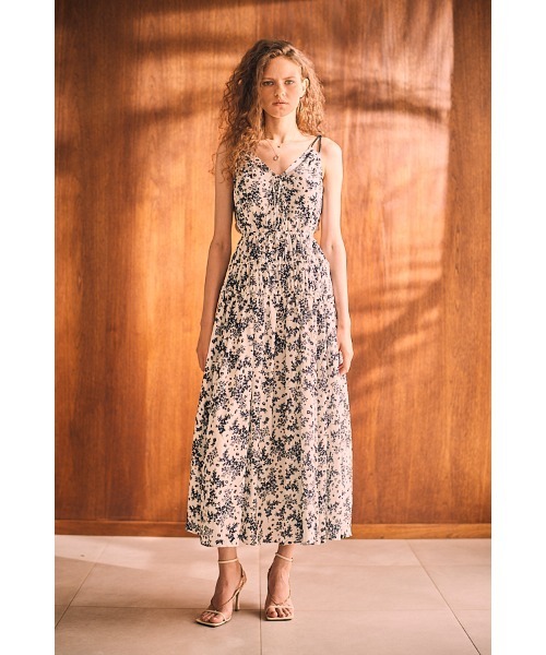 Estella.K ワンピース Alicia Long Dress シャーリングカット