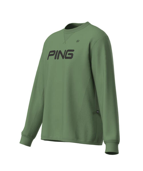 PING ピン ジャガードクルーネックカットソープルオーバー PING（ピン） ニット セーター 「PING APPAREL」ジャガード総柄クルー