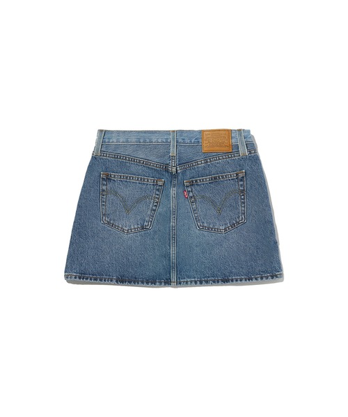 【 JEANS】デニム ミニスカート ロゴデザイン 関税送料込 エゴイスト EGOIST ラップデニムミニスカート （L/BLUE） -靴