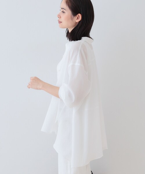 ブラウス シャツ 春SALE！「洗える／凹凸素材」ハンカチーフヘム エアリーブラウス レディース セール】春SALE！【洗える／凹凸素材】ハンカチーフヘム