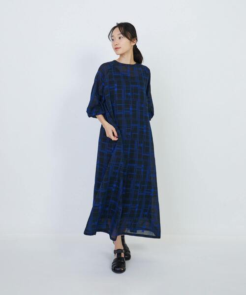 LOISIR ワンピース 「2WAY」コットンボイルオリジナル柄刺繍ワンピース