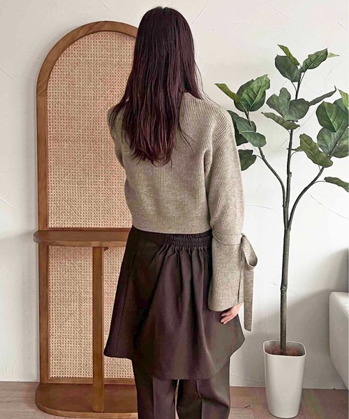 「apres jour clair」 「Apres jour clair」長袖ニット X-LARGE ボルドー レディース_画像2