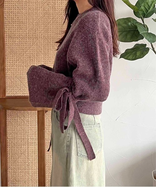 「apres jour clair」 「Apres jour clair」長袖ニット X-LARGE ボルドー レディース_画像5