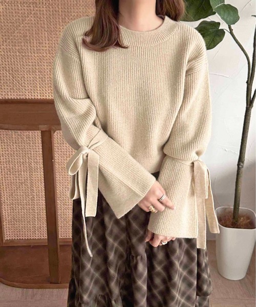「apres jour clair」 「Apres jour clair」長袖ニット X-LARGE ボルドー レディース_画像9