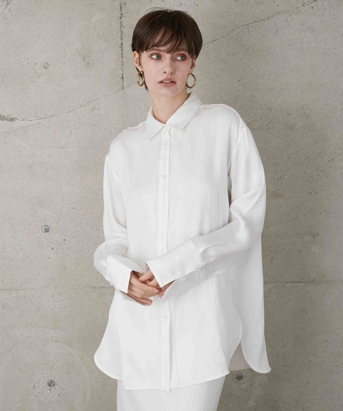 ブラウス シャツ 「LA PEAU DE GEM」soft rayon shirt/ソフトレーヨンシャツ レディース