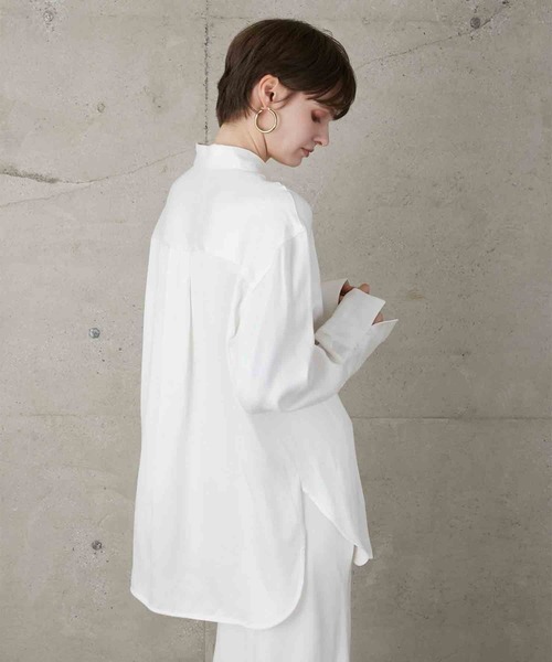 ブラウス シャツ 「LA PEAU DE GEM」soft rayon shirt/ソフトレーヨンシャツ レディース la peau de gem ブラウス シャツ 「LA PEAU DE GEM」soft rayon