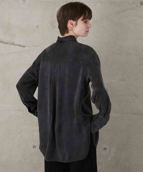 ブラウス シャツ 「LA PEAU DE GEM」soft rayon shirt/ソフトレーヨンシャツ レディース la peau de gem ブラウス シャツ 「LA PEAU DE GEM」soft rayon