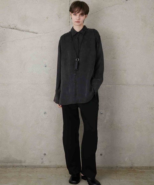 ブラウス シャツ 「LA PEAU DE GEM」soft rayon shirt/ソフトレーヨンシャツ レディース la peau de gem ブラウス シャツ 「LA PEAU DE GEM」soft rayon