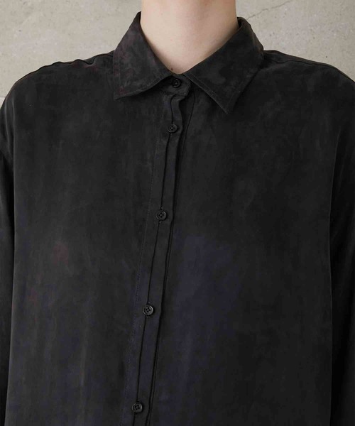 ブラウス シャツ 「LA PEAU DE GEM」soft rayon shirt/ソフトレーヨンシャツ レディース la peau de gem ブラウス シャツ 「LA PEAU DE GEM」soft rayon